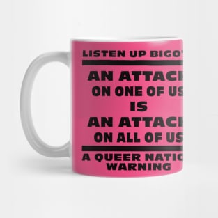 Listen Up Bigots - Vintage Gay Poster Design Mug